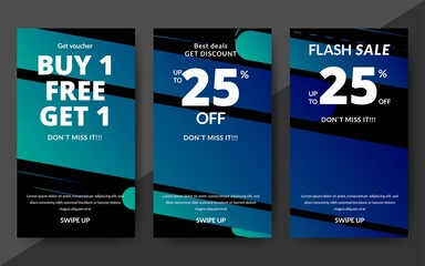 Flash sale discount banner template promotion, end of season special offer banner, template design for media promotions and social media promo, vector illustration.