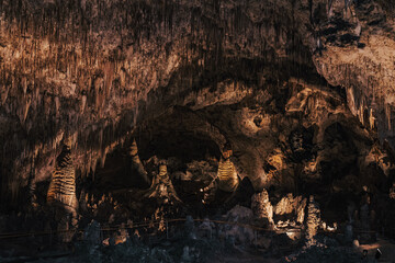 Stalactites, stalagmites, columns and other interesting formations in 