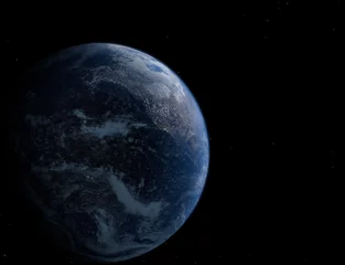 Photo sur Plexiglas Pleine Lune arbre Terre dans l& 39 espace