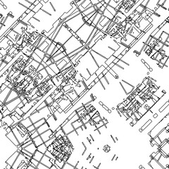 Modern stylish striped texture. Abstract art lines background. Monochrome stripes. 