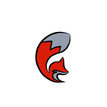 Vector illustration of a fox icon