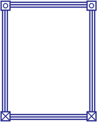 American classic blue frame with empty space for your design.
