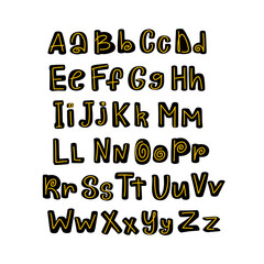 English alphabet lettering. Vector handwritten brush script. 