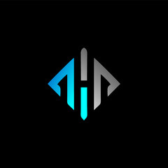 MH Letter Initial Logo Design Template Vector Illustration