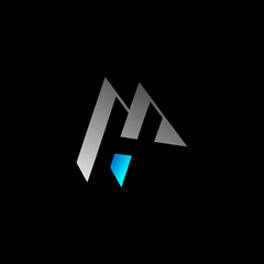 MH Letter Initial Logo Design Template Vector Illustration