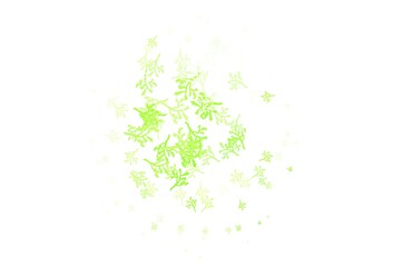 Light Green vector doodle pattern with sakura.
