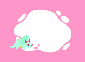 dinosaur, vector illustration of children's poster with dino