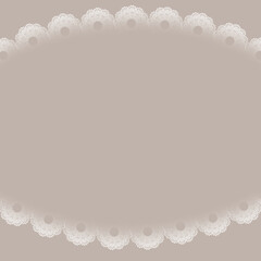 モカブラウンの背景　白いレース