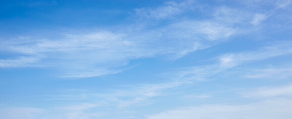 Abstract image of blurred sky. Blue sky background with cumulus clouds