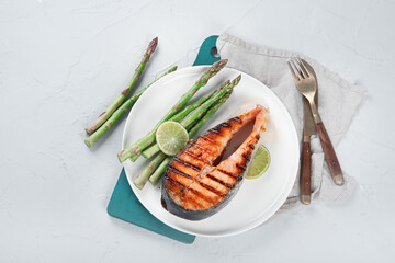 Grilled Salmon with fresh salad