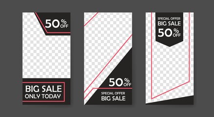 social media post template for digital marketing and sale promo. fashion advertising. Social media banner offer. mockup photo vector frame illustration