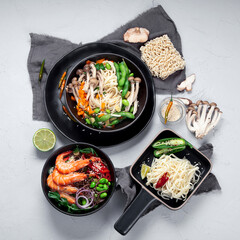 Various of Asian meals