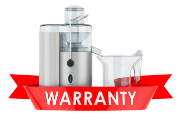Juice extractor warranty concept. 3D rendering