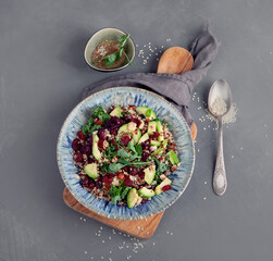 Quinoa salad with grapefruit