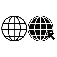 globe icon on a white background. vector illustration