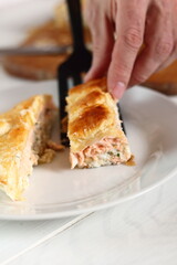 Salmon Puff Pastry Pie