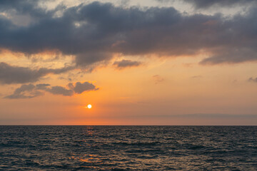 Sunset on the Black Sea in Sochi
