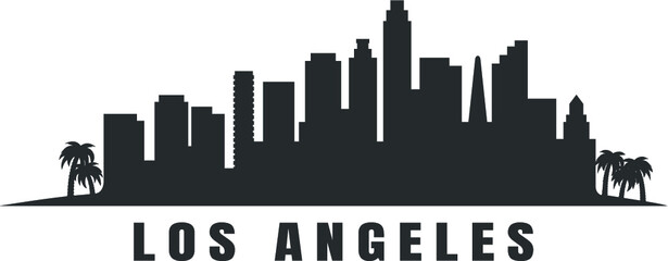 Vector illustration of the Los Angeles city skyline
