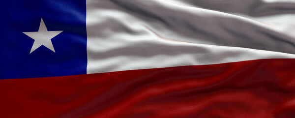 Waving flag of Chile - Flag of Chile - 3D flag background