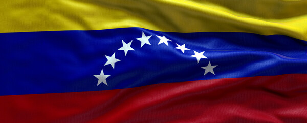 Waving flag of Venezuela - Flag of Venezuela - 3D flag background