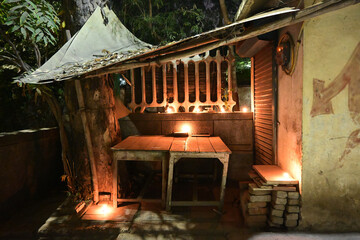 Candle house in the woods