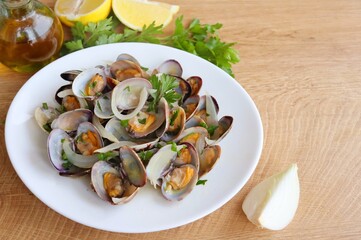 Selective focus on Italian Traditional Dish