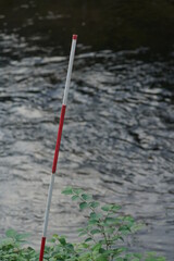 Construction site nearby a river