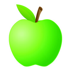 Green Apple Fruit Emoji Vector Design. Art Illustration Agriculture Farm Product.