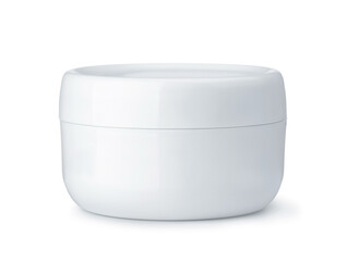 Front view of blank plastic cosmetic jar