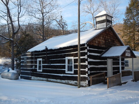 Old Log Church in the Mountains