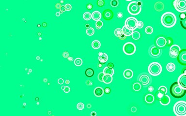 Light Green vector pattern with spheres.