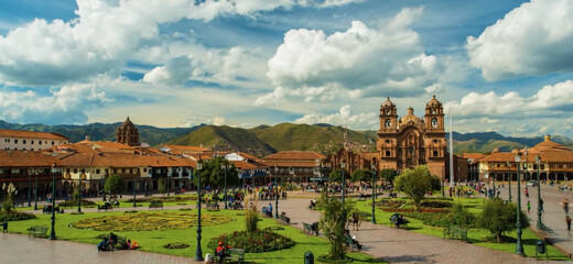 panorama of the town in peru 