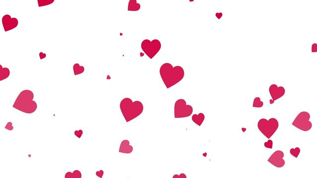 Heart Love Particles Random,  Background in White