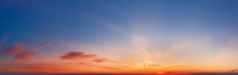 Beautiful dramatic cloudscape at sunset with clouds.