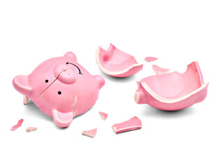 coin finance saving money piggybank business crisis banking piggy bank pig broken poverty recession - Powered by Adobe