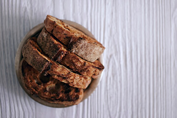 Wholegrain toast  bread, crispy baguette