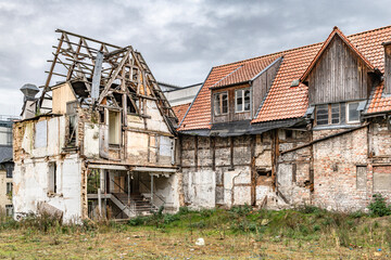 Fototapeta na wymiar Demolition plot with ruins - 4559
