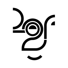 2021 Happy New Year logo text design for greeting card, calendar or any design. 2021 number design template.