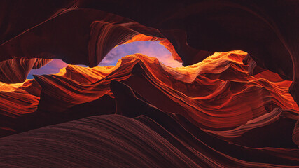 Antelope Canyon arizona abstract background. Slot canyon antelope near page, arizona - obrazy, fototapety, plakaty