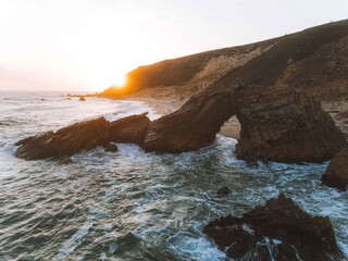 Sunrise Drone shots by the ocean © Gessy