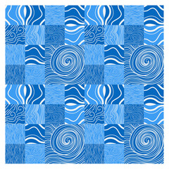 Wave pattern in tiled arrangement.