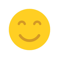 Fototapeta premium Yellow happy face. Emoji face.