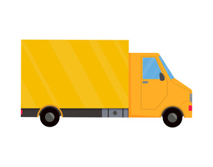 Online delivery service concept. Delivery to home or office. Online order and food or product express delivery concept. Stay home concept. Fast and free delivery. Truck