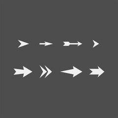 Arrows flat vector icons set