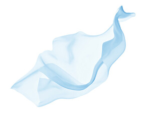 blue cloth fabric textile wind silk wave background fashion satin motion drapery scarf flying...