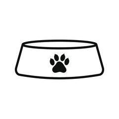 Pet food bowl icon. vector illustration