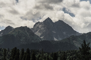 rocky mountain peaks.