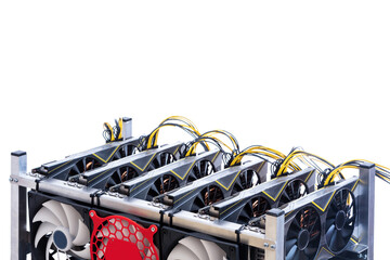 Bitcoin and cryptocurrency miner - a mining computer isolated