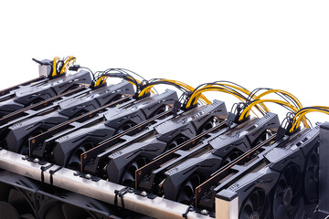 Bitcoin and cryptocurrency miner - a mining computer isolated
