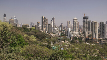 view of the promenade of Marine DriveM from Walkeshwar, Mumbai